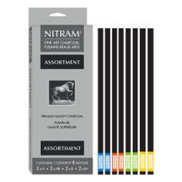 Nitram Assorted Box of 8 Stylus Charcoal Refills