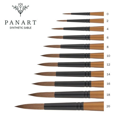 Image of Panart Series 1101 Synthetic Sable Watercolour Brush Round