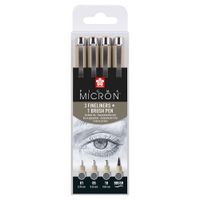 Sakura Pigma Fineliner Set of 4 Cool Grey Pens