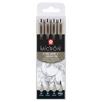 Sakura Pigma Fineliner Set of 4 Light Cool Grey Pens