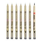 Thumbnail 2 of Sakura Pigma Micron Pen Set of 6 plus FREE Brush Pen