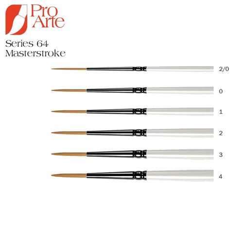 Image of Pro Arte Masterstroke Series 64 Half Rigger Brushes