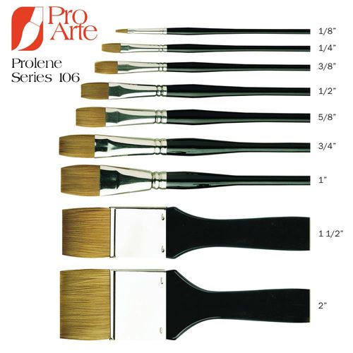 Image of Pro Arte Prolene Series 106 Flat One Stroke Brush
