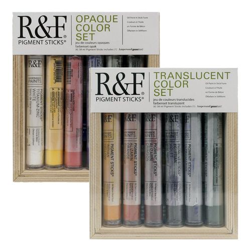Image of R&F Pigment Stick Sets of 6 x 38ml with Gessobord Panel