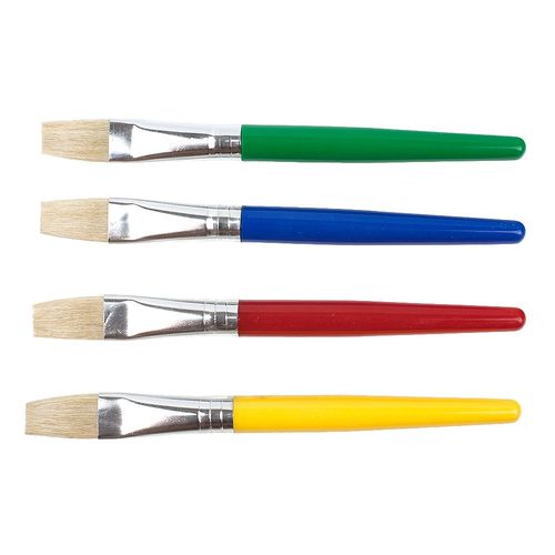 Image of Junior Brushes Pack of 4 Flat
