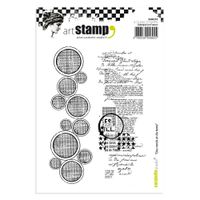 Carabelle Studio Cling Stamp Circles and Text
