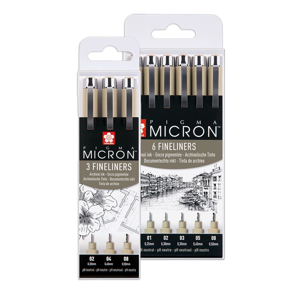 Art supplies review: Inktober haul - Sakura Pigma Micron fineliner pens,  the full box 