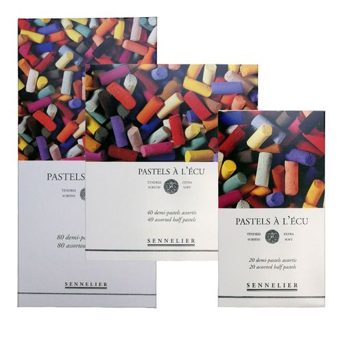 Sennelier Soft Pastels - Set of 20, Assorted Colors, Half Sticks