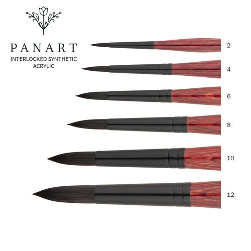 Image of Panart Series 3302 Interlocked Synthetic Acrylic Brush Round