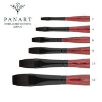 Panart Series 3322 Interlocked Synthetic Acrylic Brush Flat