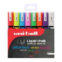 Uni Chalk Marker Pens Set of 8 Assorted Colours