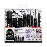 Uni POSCA Paint Marker Set of 8 Black
