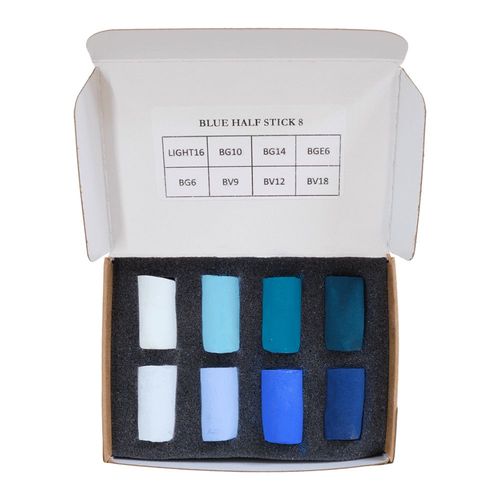 Image of Unison Colour Soft Pastel Mini Half Stick Set Blues