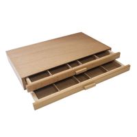 Two Drawer Wooden Storage Chest
