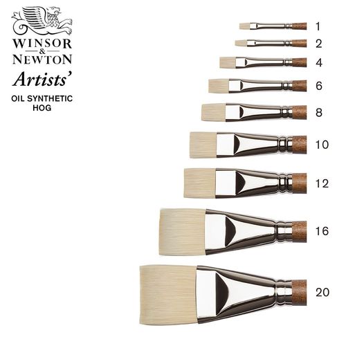 Image of Winsor & Newton Artists' Oil Synthetic Hog Bright Brush