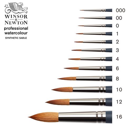 Image of Winsor & Newton Professional Watercolour Synthetic Sable Round Brush