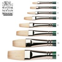 Winsor & Newton Winton Hog Long Flat Oil Brushes