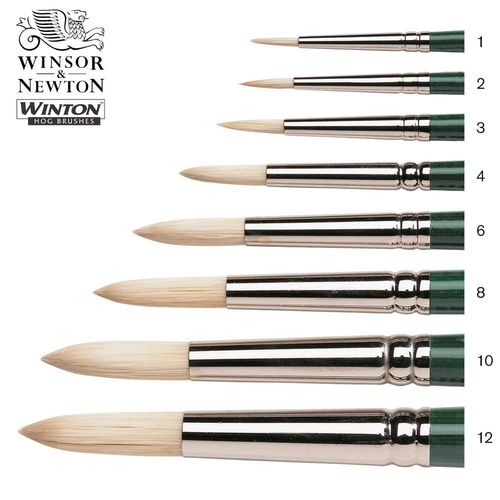 Image of Winsor & Newton Winton Hog Round Oil Brushes