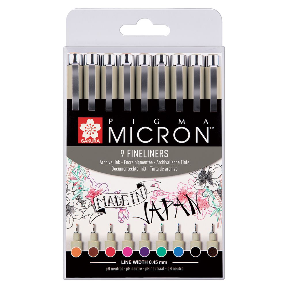 9 pcs/set Sakura Pigma Micron Pen!